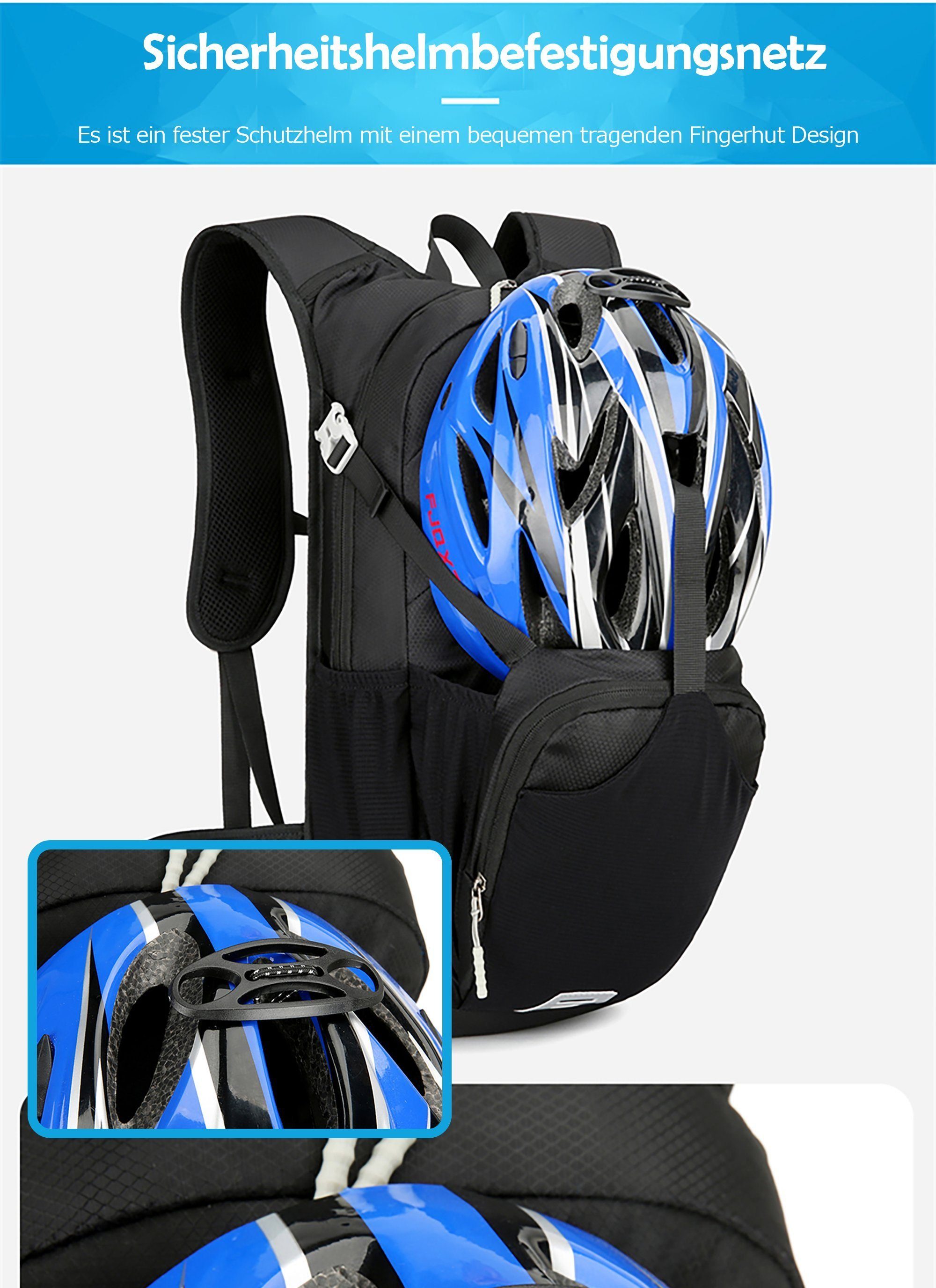 KUGI Wanderrucksack Wanderrucksack Herren Damen 20L,Wasserdichter Rucksack (Leicht Groß Reiserucksack, Trekkingrucksack mit Reflexstreifen), für Klettern Radfahren Bergsteigen Reisen