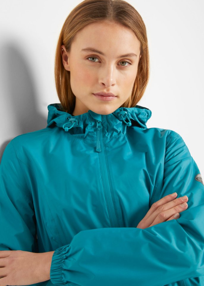 Ultraleichte Regenjacke mit integrierter Tasche zum Verstauen