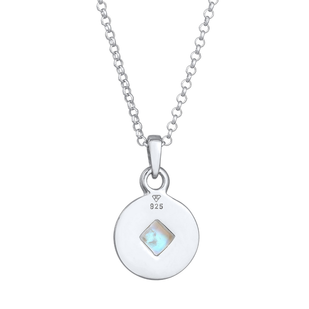 Elli PREMIUM Elli PREMIUM Collier Femme Pendentif Pyramide avec Pierre de Lune en Argent 925 collier