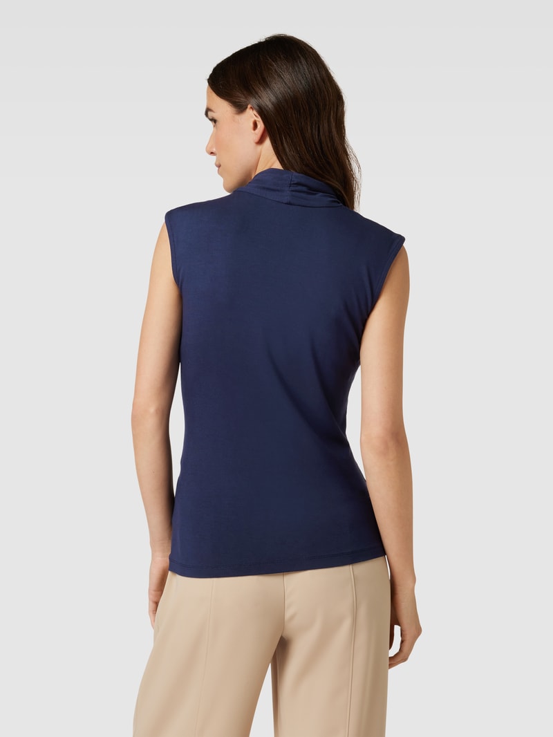 Top in Wickel-Optik in marineblau