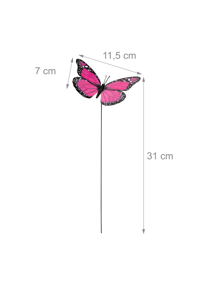 relaxdays 72x Gartendeko Schmetterling in Bunt günstig kaufen onesize