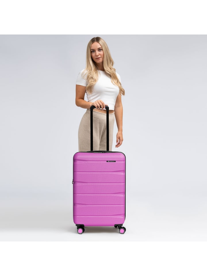 Franky Munich 4.0 4-Rollen Trolley M 66 cm mit Dehnfalte in pink dull günstig kaufen onesize