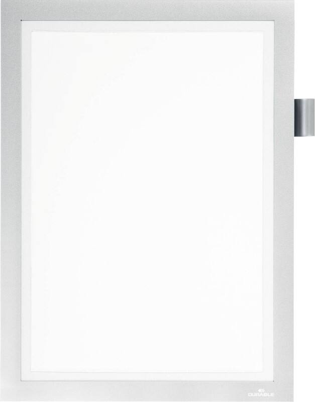 DURABLE DURAFRAME Note DIN A4 Inforahmen Selbstklebend Silber Kunststoff 4993-23 23,5 (B) x 0,5 (T) x 37 (H) cm