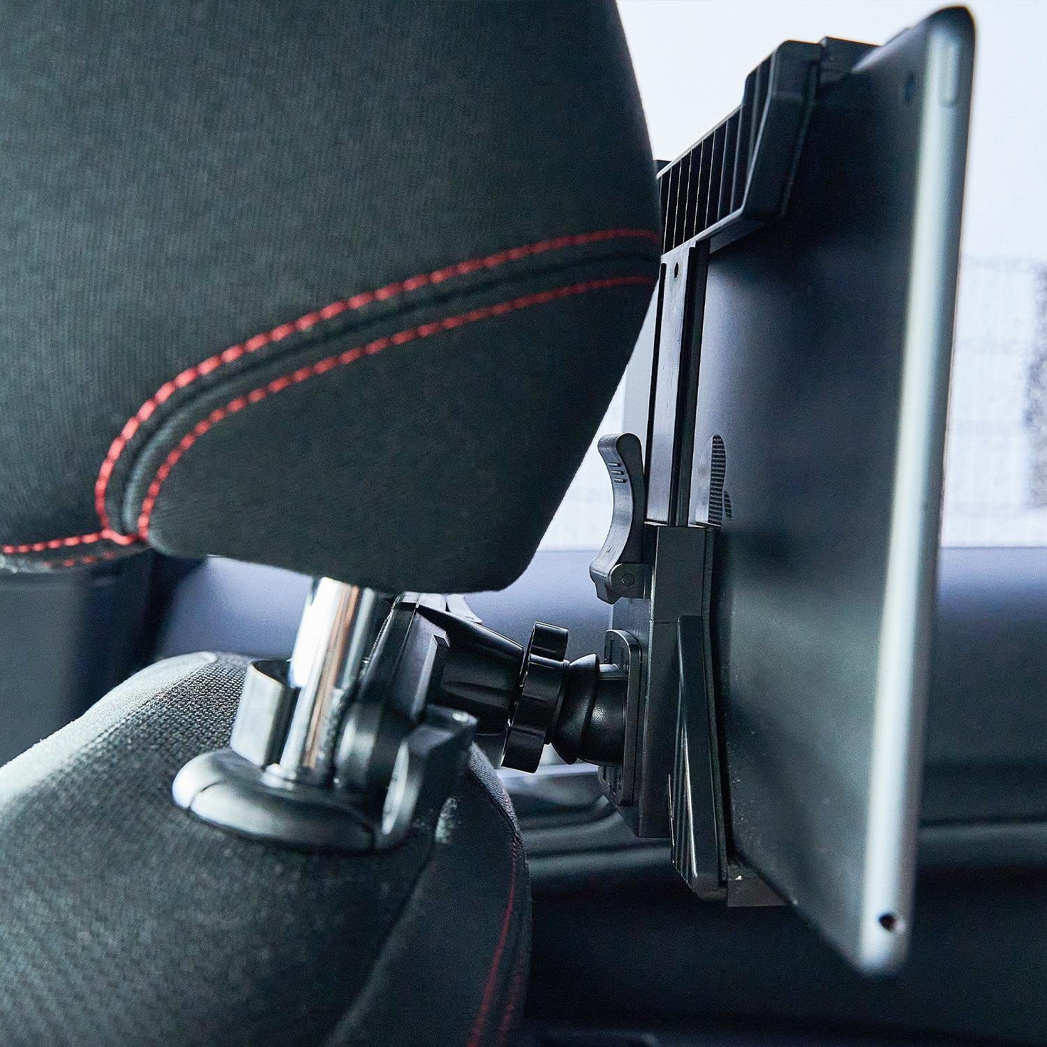 Cartrend Universal Auto Rücksitz Halter Kopfstütze Tablet-Halterung, (Halterung KFZ PKW, 360° drehbar, verstellbar von 7