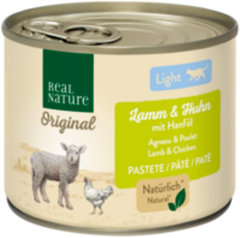 REAL NATURE Nassfutter REAL NATURE Light Lamm & Huhn 24x200 g