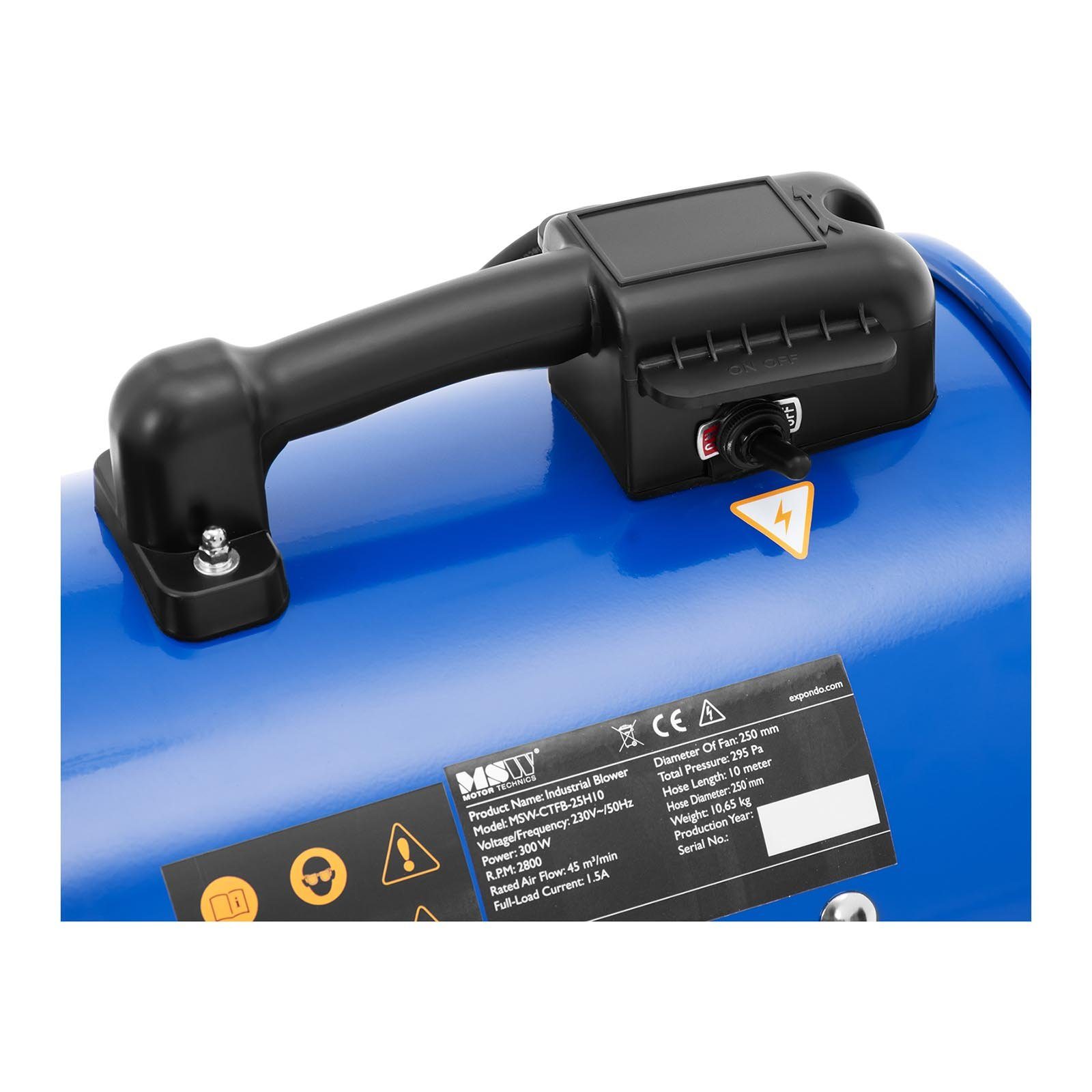 MSW Bodenventilator Bauventilator 180 W 2700 m³/h Ø 280 mm Baugebläse Axialgebläse