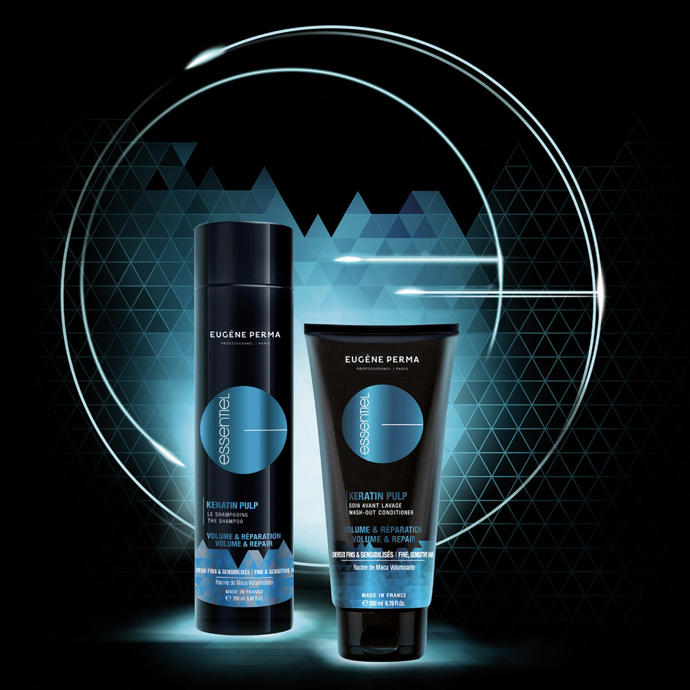 essentiel Shampooing Keratin Pulp Cheveux fins, sensibilisés