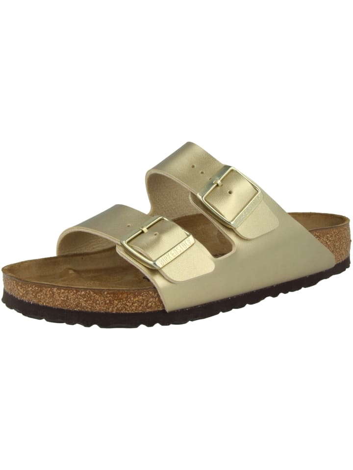 Birkenstock Pantolette Arizona Birko-Flor normal in gold günstig kaufen