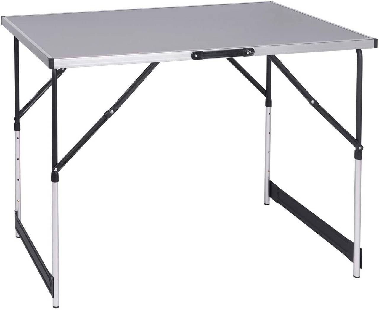 EUGAD Campingtisch (1-St), höhenverstellbar klappbar aus MDF, Aluminium Stahl