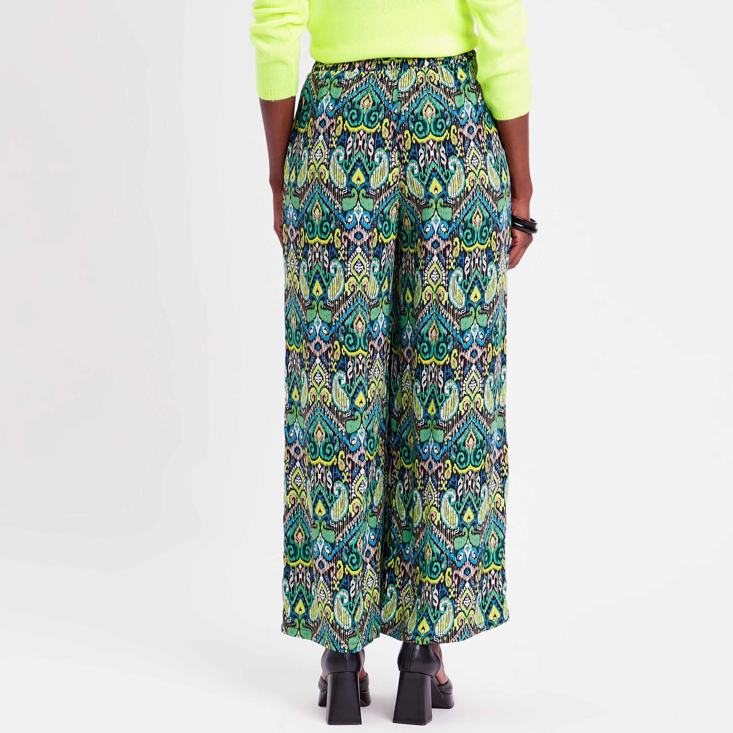 Pantalon droit fluide noir femme | Cache Cache
