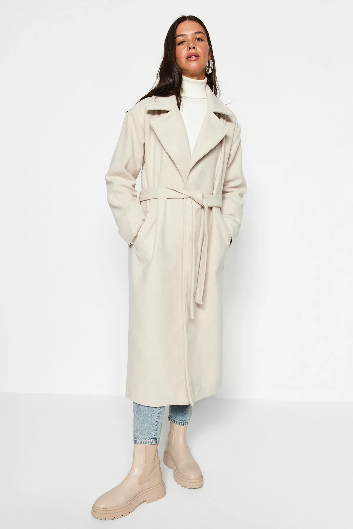 Trendyol Modest  Mantel - Beige - Basic