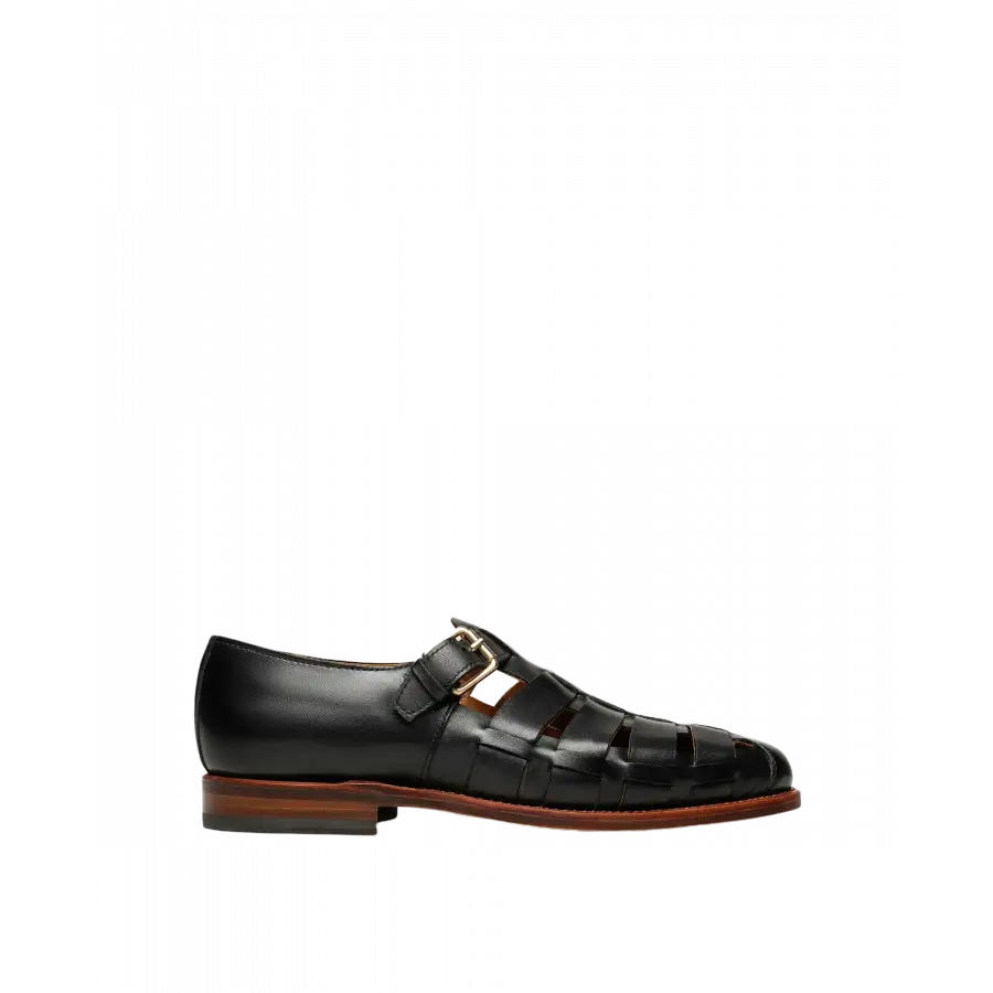 Heinrich Dinkelacker - Sandalen LONDON SANDALE FN Kalbsleder - schwarz
