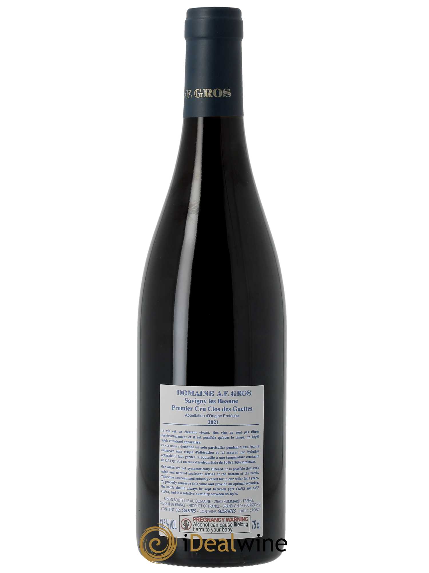 Savigny-lès-Beaune 1er Cru Clos des Guettes A.-F. Gros  2021 - Lot de 1 Bouteille
