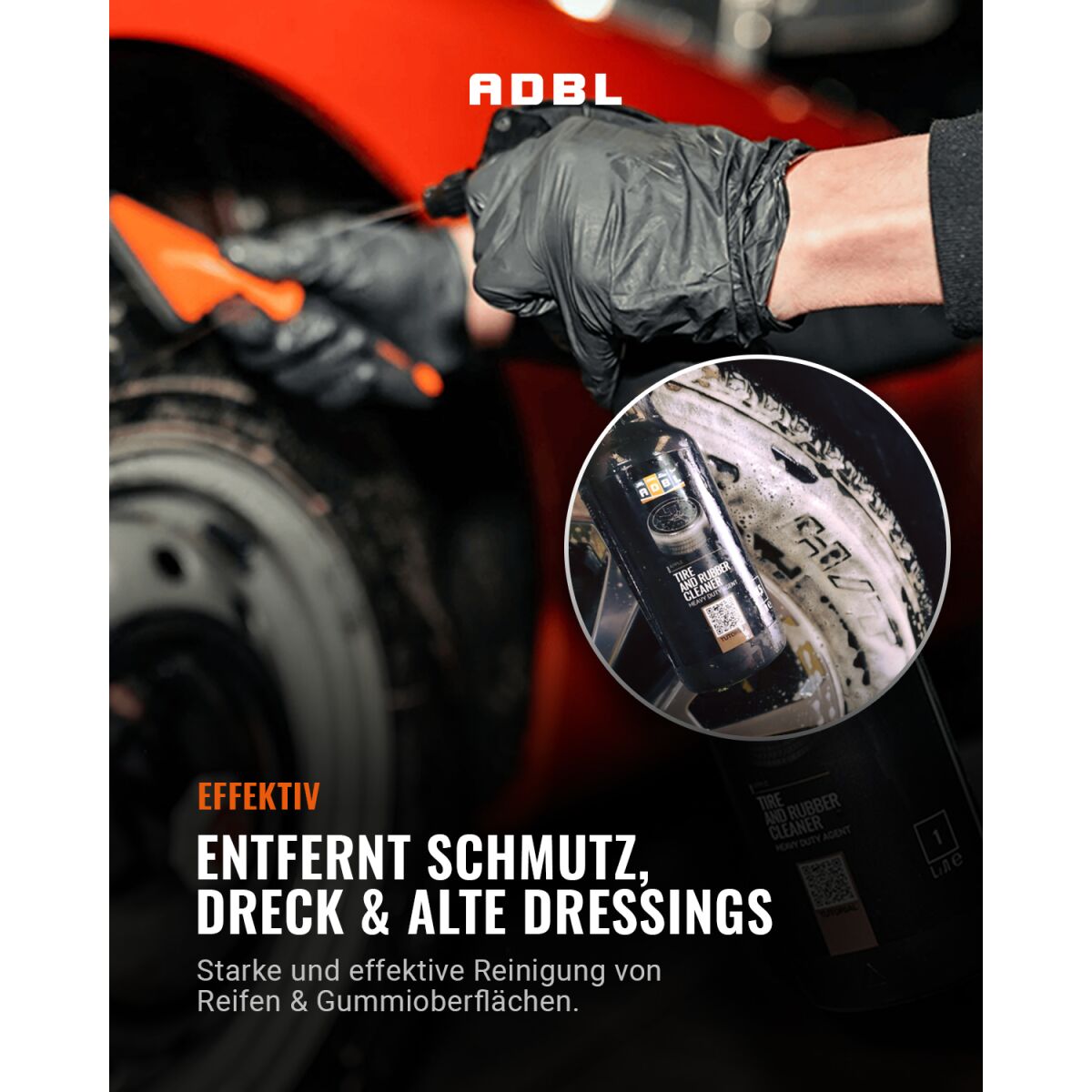 ADBL Tire and Rubber Cleaner Reifenreiniger mit Canyon Trigger 1L