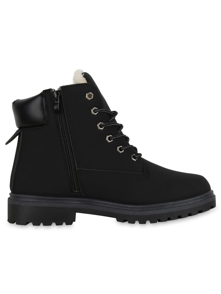 VAN HILL Worker Boots Briar in Schwarz günstig kaufen