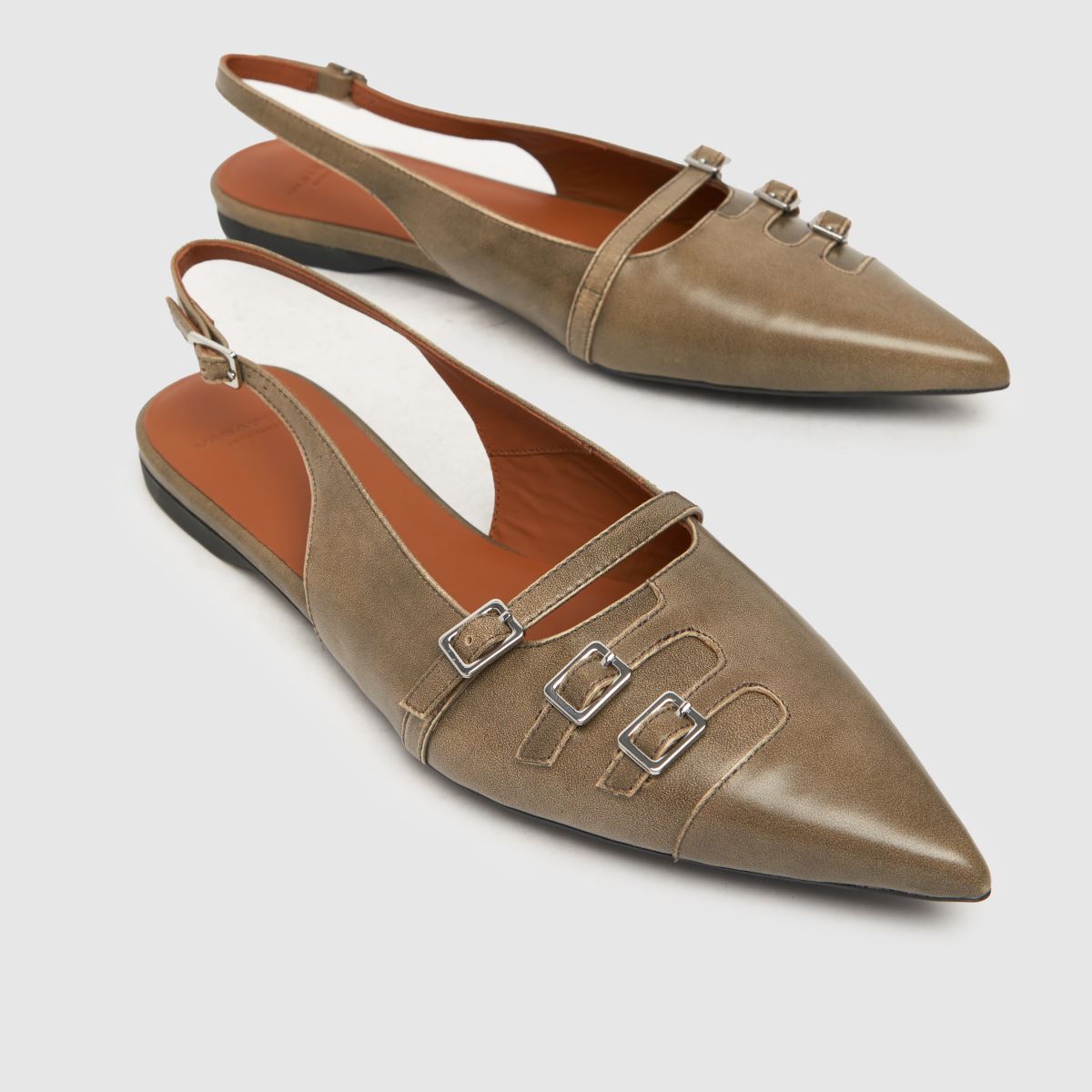 Vagabond Shoemakers – Hermine – Ljusgrå platta skor