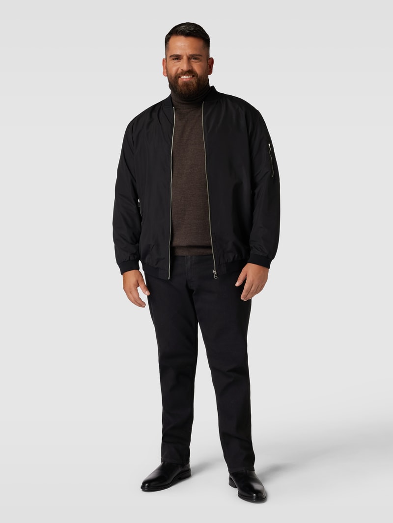 PLUS SIZE Jeans im 5-Pocket-Design Modell 'TIM' in schwarz