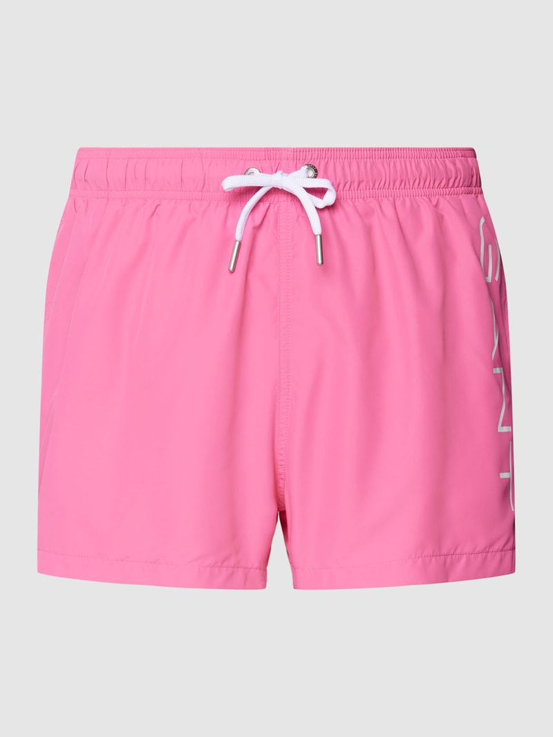 Badehose mit Logo-Print in pink