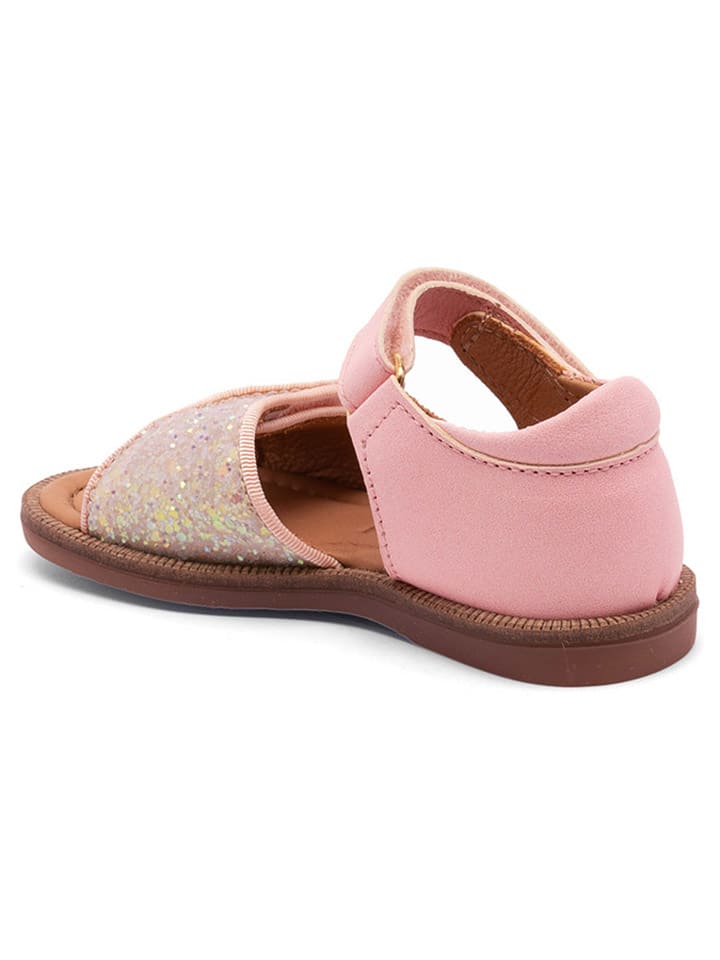 bisgaard Leder-Sandalen in Rosa/ Gold günstig kaufen