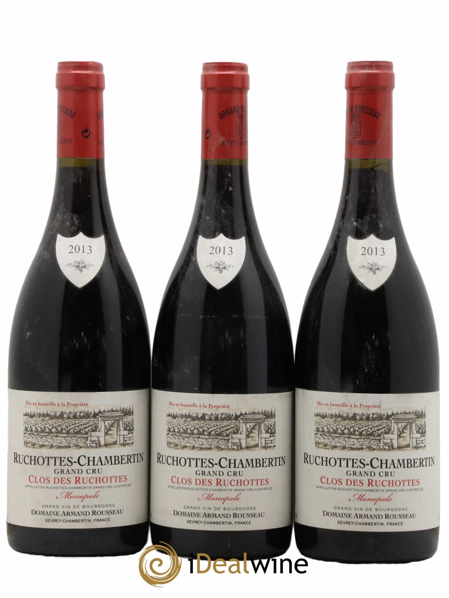 Ruchottes-Chambertin Grand Cru Clos des Ruchottes Armand Rousseau (Domaine)  2013 - Lot de 3 Bouteilles