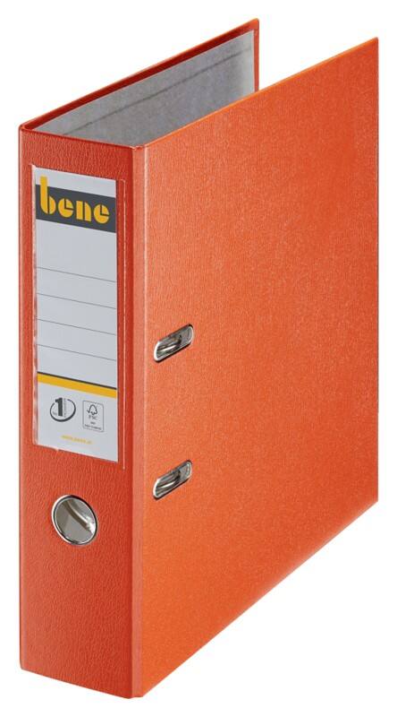 Bene No.1 Power Ordner DIN A4 80 mm Orange 2 Ringe 291400 PP (Polypropylen) Hochformat