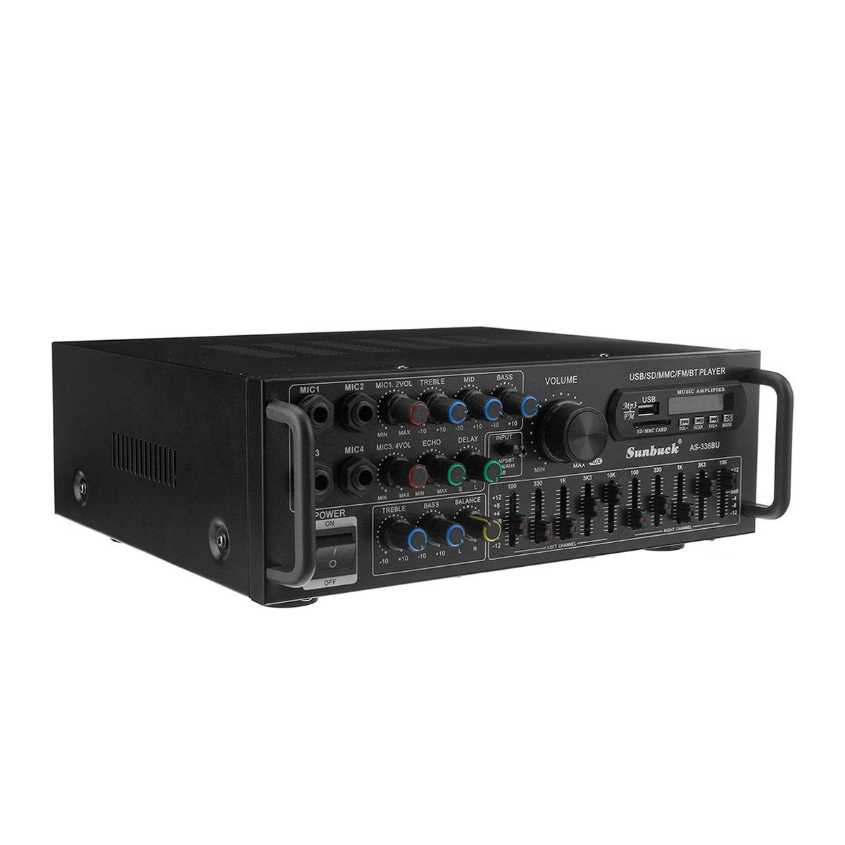 Insma Audioverstärker (2000W HiFi bluetooth Audio mit Fernbedienung)