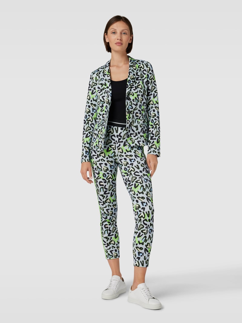 Blazer mit Allover-Muster in hellblau
