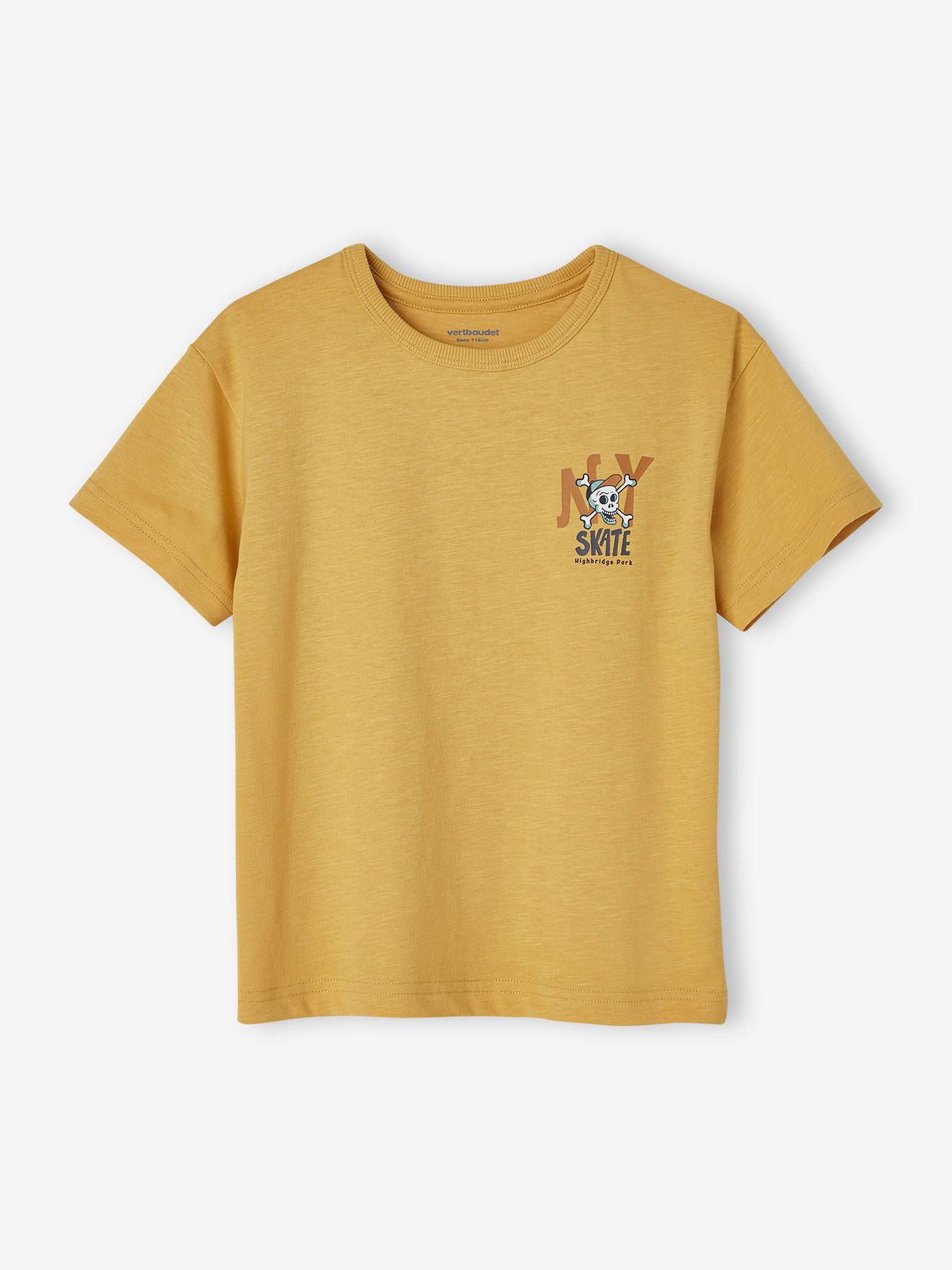 Vertbaudet Jungen T-Shirt, Print hinten - senfgelb