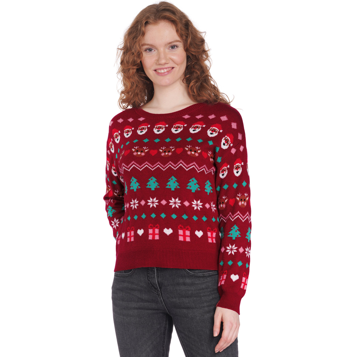 Damen Strickpullover mit Weihnachts-Motiven