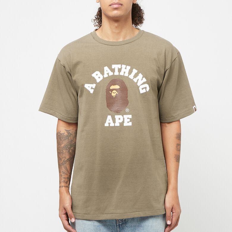 A Bathing Ape College Tee brown
