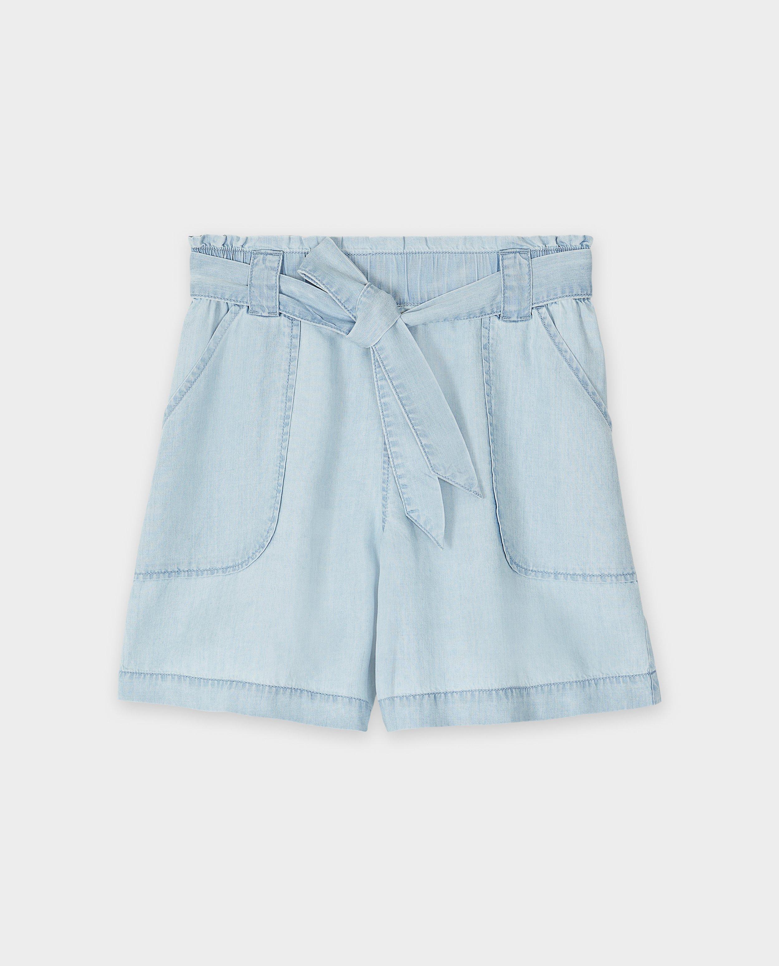 Pantaloni scurți din denim albastru deschis Sora, albastru deschis