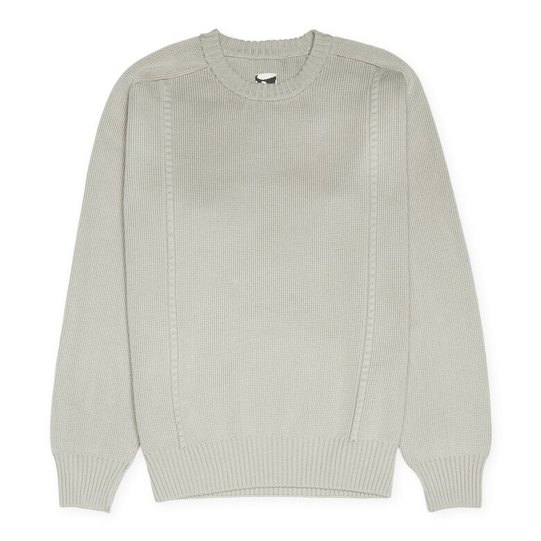 GR10K Embossed Crew Neck Knit pale grey