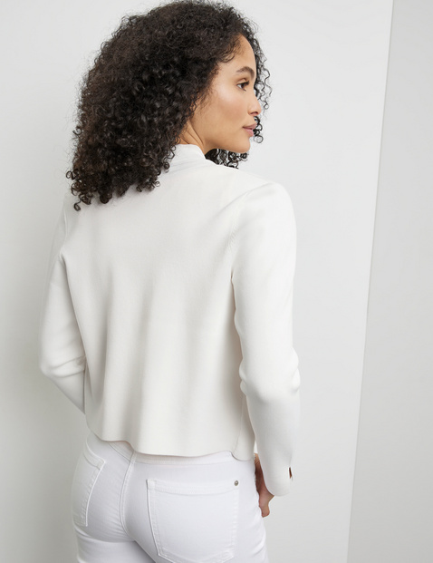 Offener Cardigan aus feinem Rippstrick