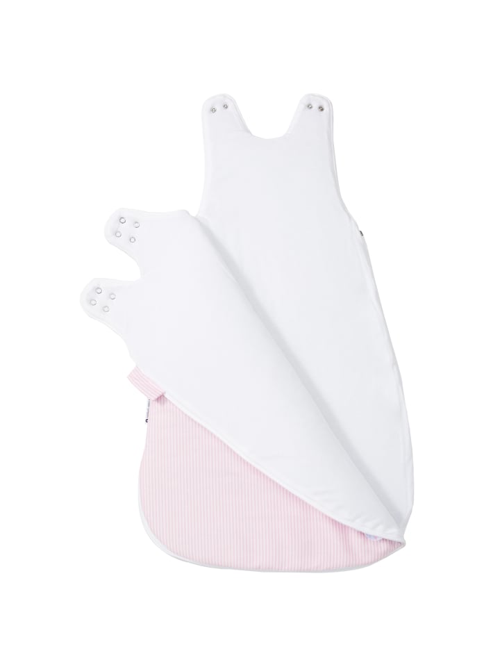 nordic coast company  Schlafsack Rosa Weiß gestreift günstig kaufen 110