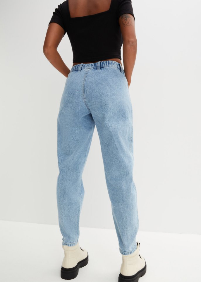 Barrel Jeans aus reiner Baumwolle