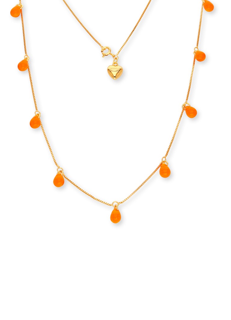 ANNELE Fuzzy Peach necklace gold plated