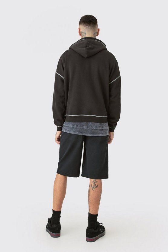 Tall Oversize Plus Hoodie mit Print