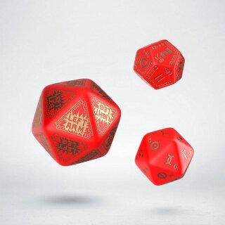 RuneQuest Red & gold Dice Set