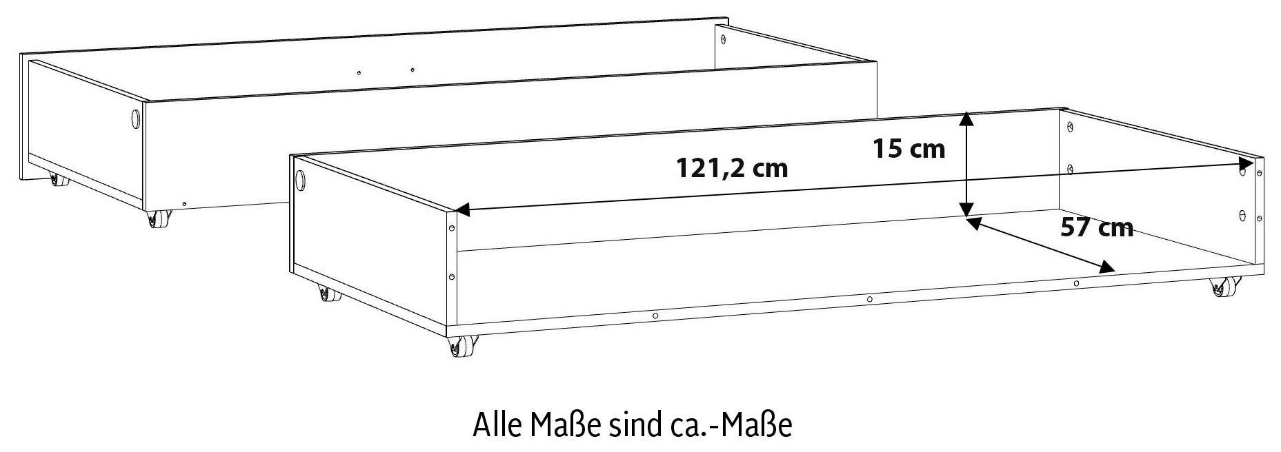 FORTE Bettschubkasten