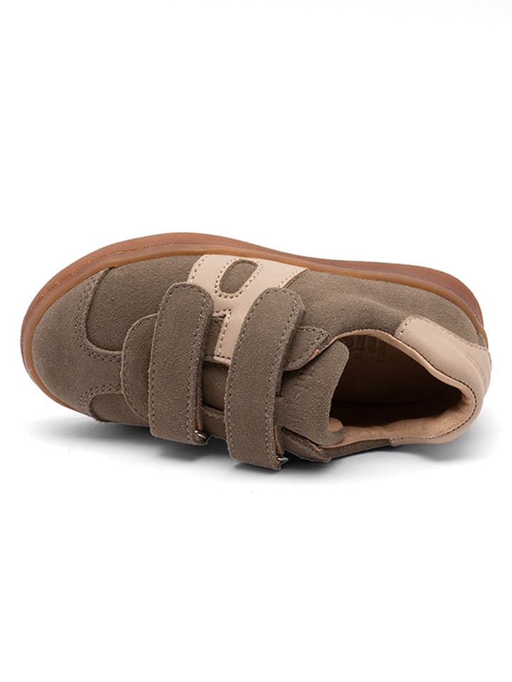 bisgaard Leder-Sneakers in Braun/ Beige günstig kaufen