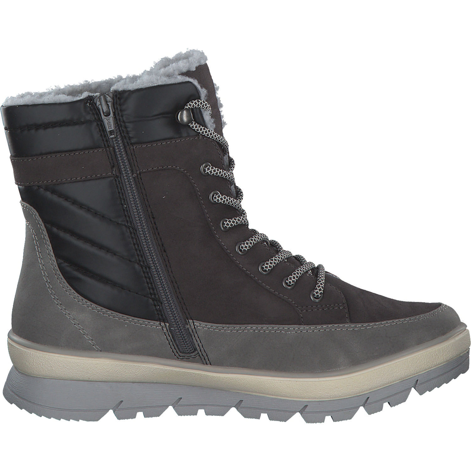Jana Shoes 26266, Schnürstiefel, Damen, Schwarz