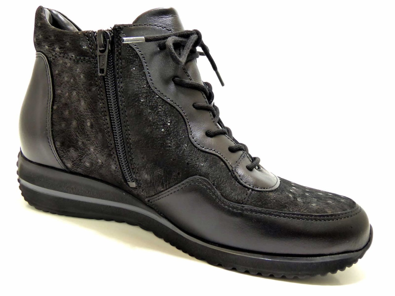 WALDLÄUFER Schnür-Stiefeletten schwarz