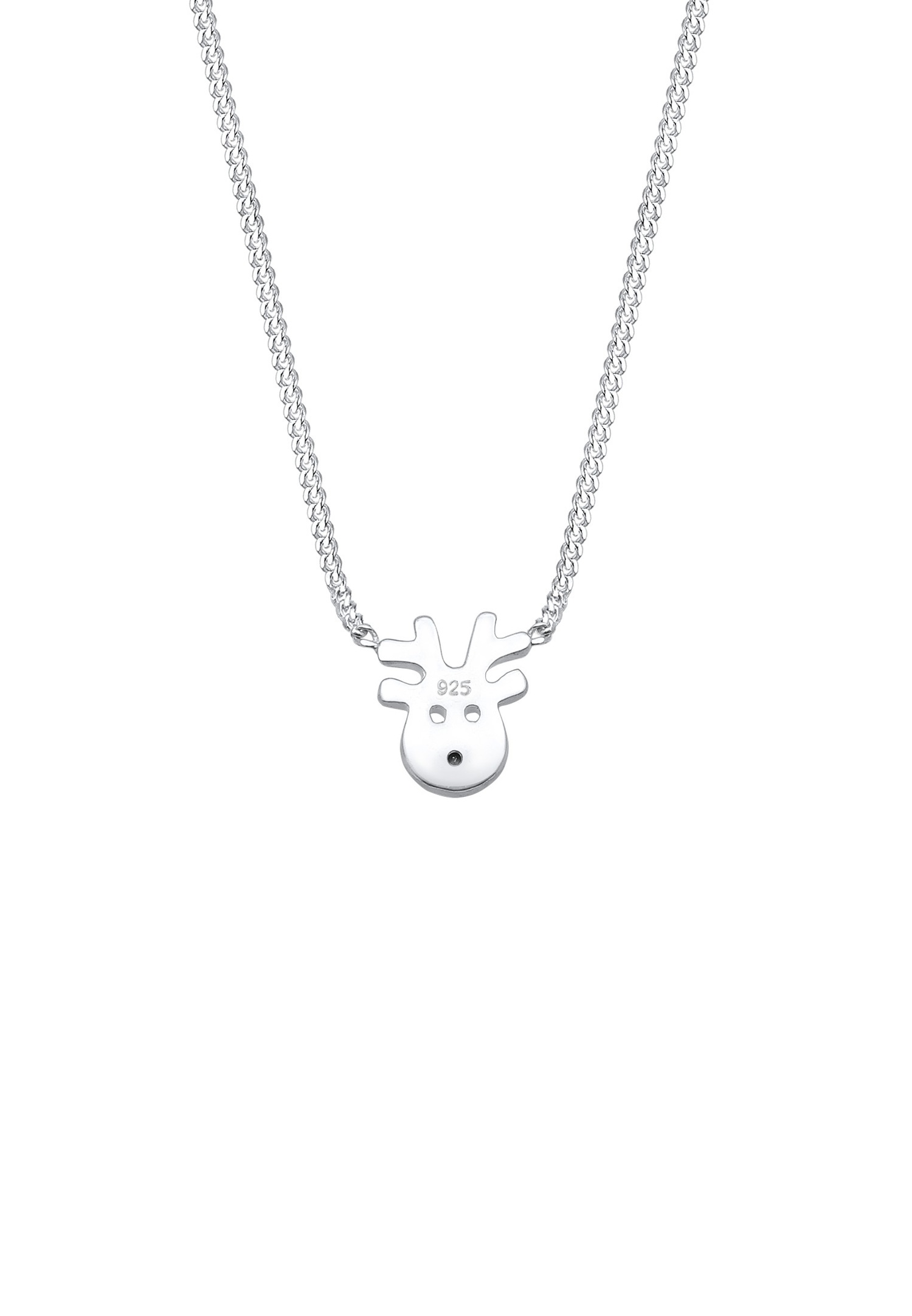 Ciondolo Elli Child a forma di renna che gioca con i cristalli, in argento sterling 925.