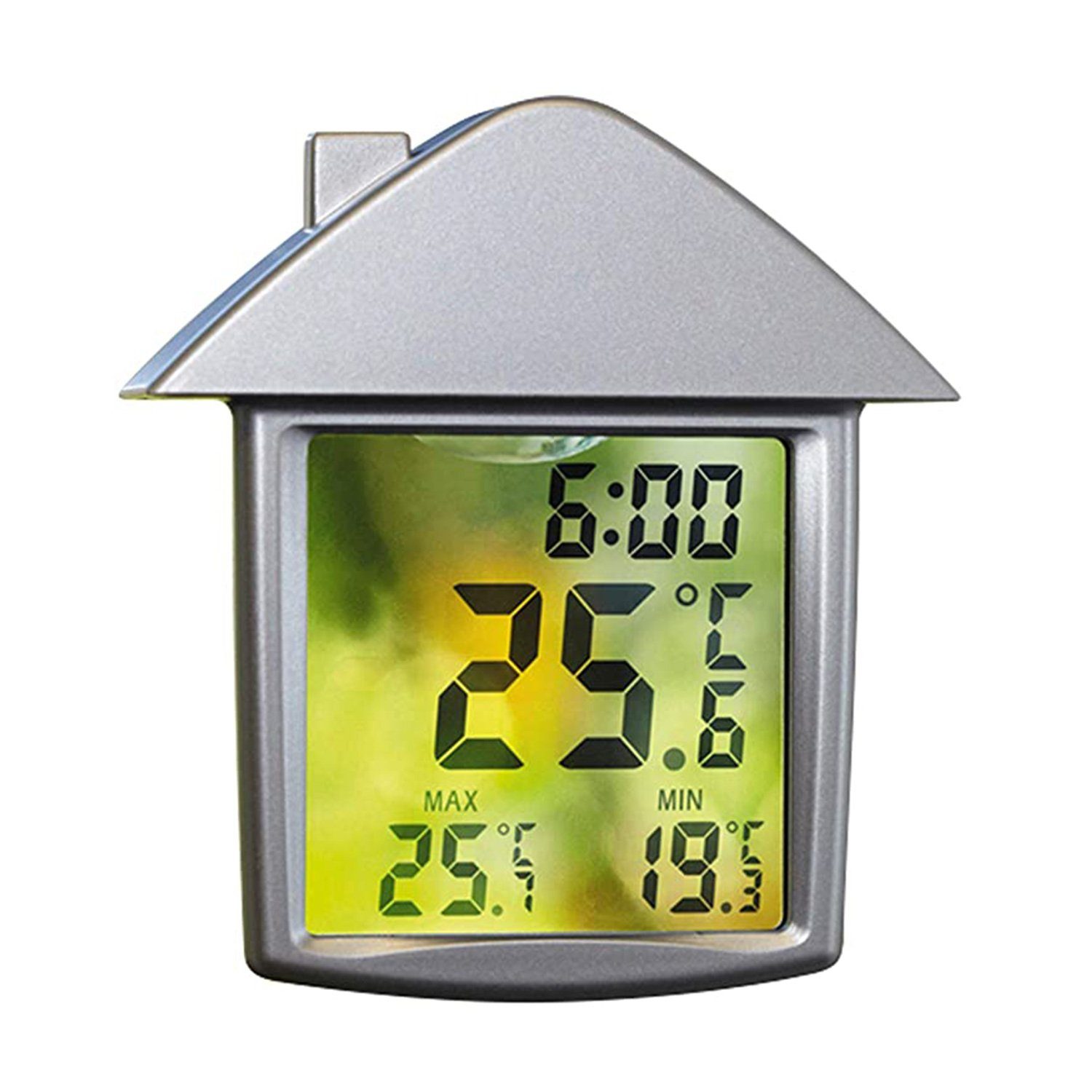 Selva Technik Digitales Fensterthermometer, Wetterinstrument, wetterfest, 90 x 98 mm Wetterstation