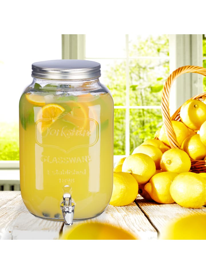 relaxdays 2 x Getränkespender in Transparent - 8 l günstig kaufen onesize