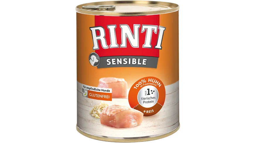 RINTI Hundenassfutter Sensible Huhn + Reis 800 g