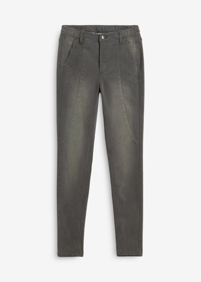 High-Waist-Stretch Thermojeans mit Fleece-Futter und streckenden Nähten