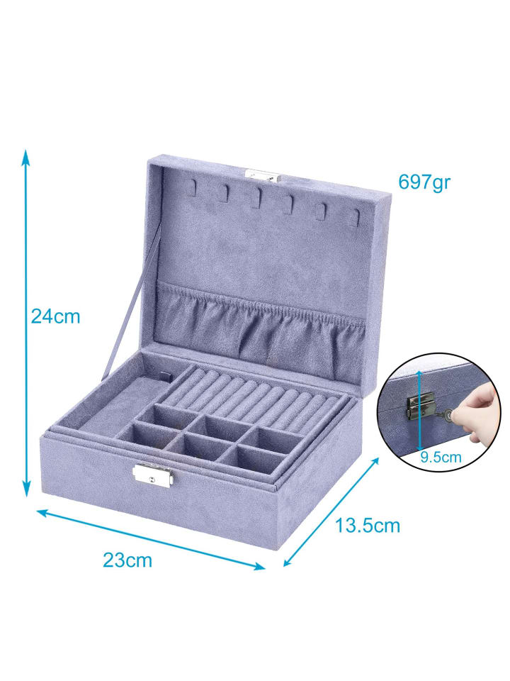 Intirilife Juwelenbox Schmuckschatulle in Lila günstig kaufen onesize