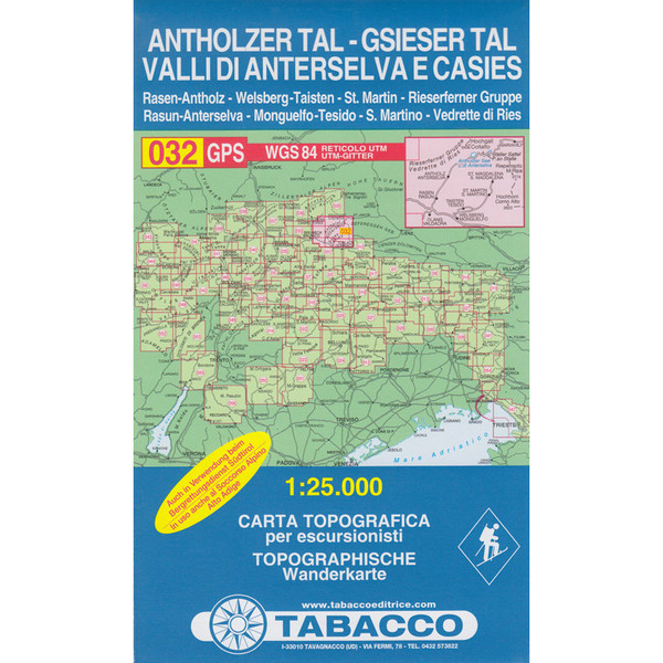 TABACCO 032 ANTHOLZ TAL GSIES - Wanderkarte
