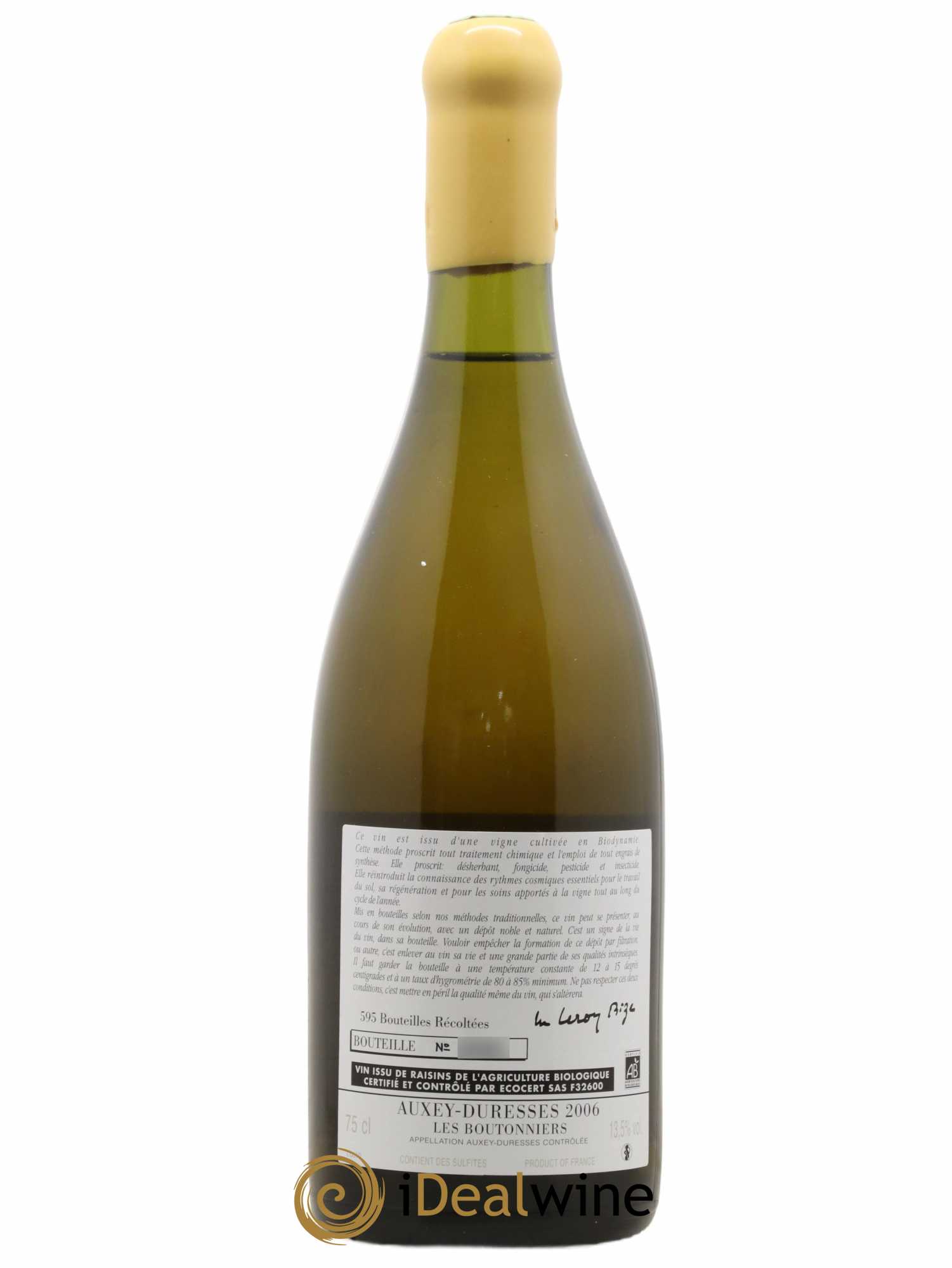 Auxey-Duresses Les Boutonniers d'Auvenay (Domaine)  2006 - Lot de 1 Bouteille